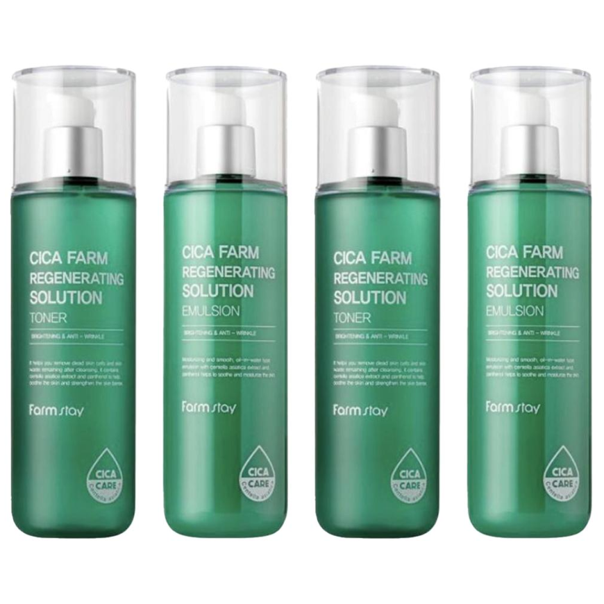 FARM STAY Cica Farm Regenerating Solution Toner + Emulsion (3 Options)