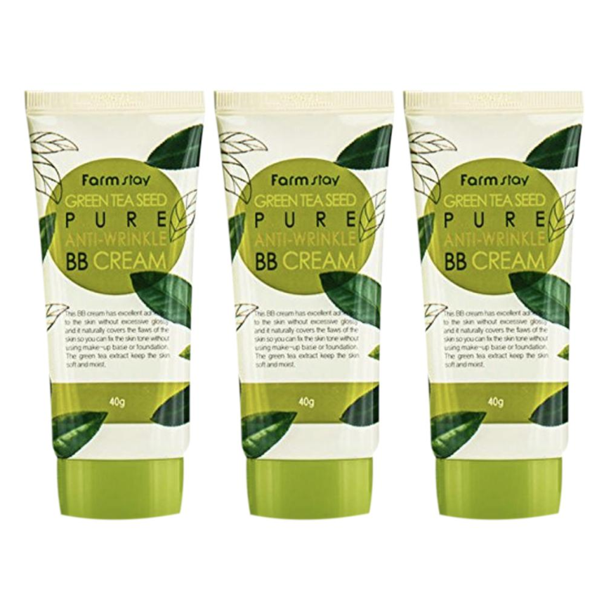 Farm Stay Green Tea Seed Pure Anti Wrinkle BB Cream 40g (3 Options)