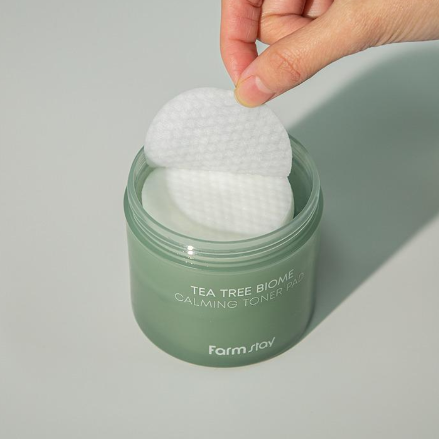 FARM STAY Tea Tree Biome Calming Toner Pad 140ml (3 Options)