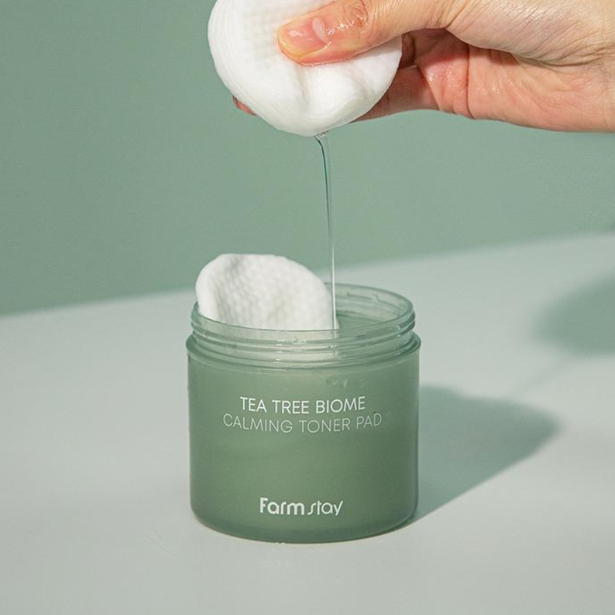 FARM STAY Tea Tree Biome Calming Toner Pad 140ml (3 Options)