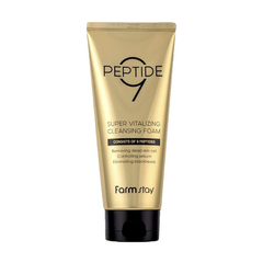 FARM STAY Peptide9 Super Vitalizing Cleansing Foam 180ml (3 Options)