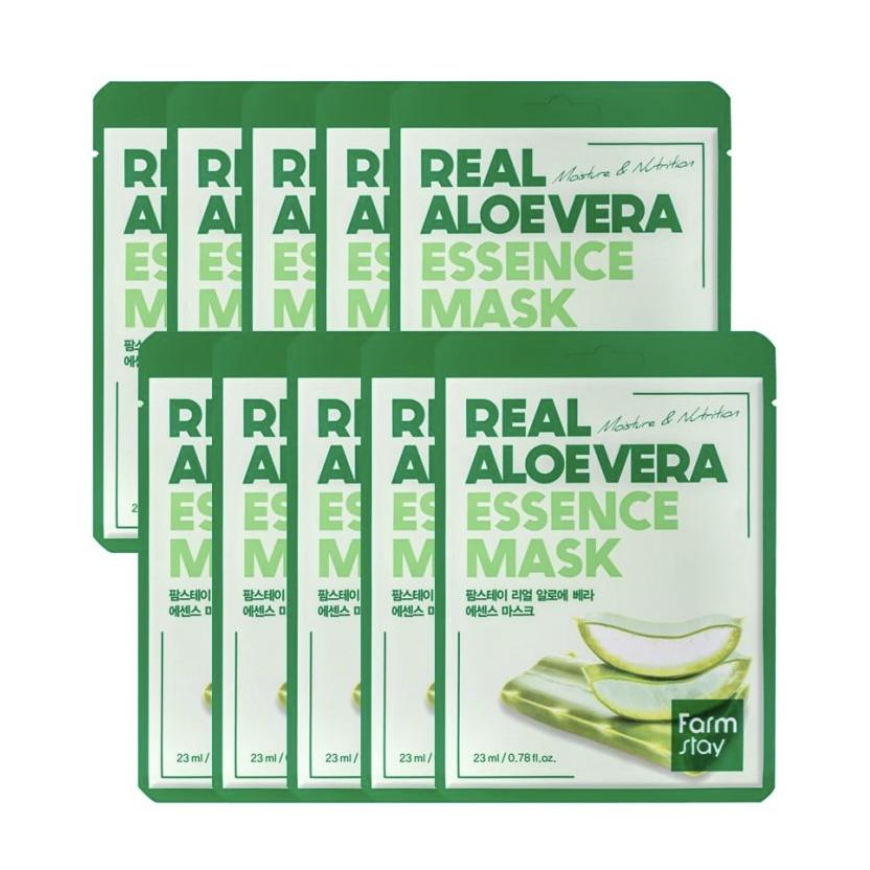 FARM STAY Real Aloe Vera Essence Mask 23ml (3 Options)
