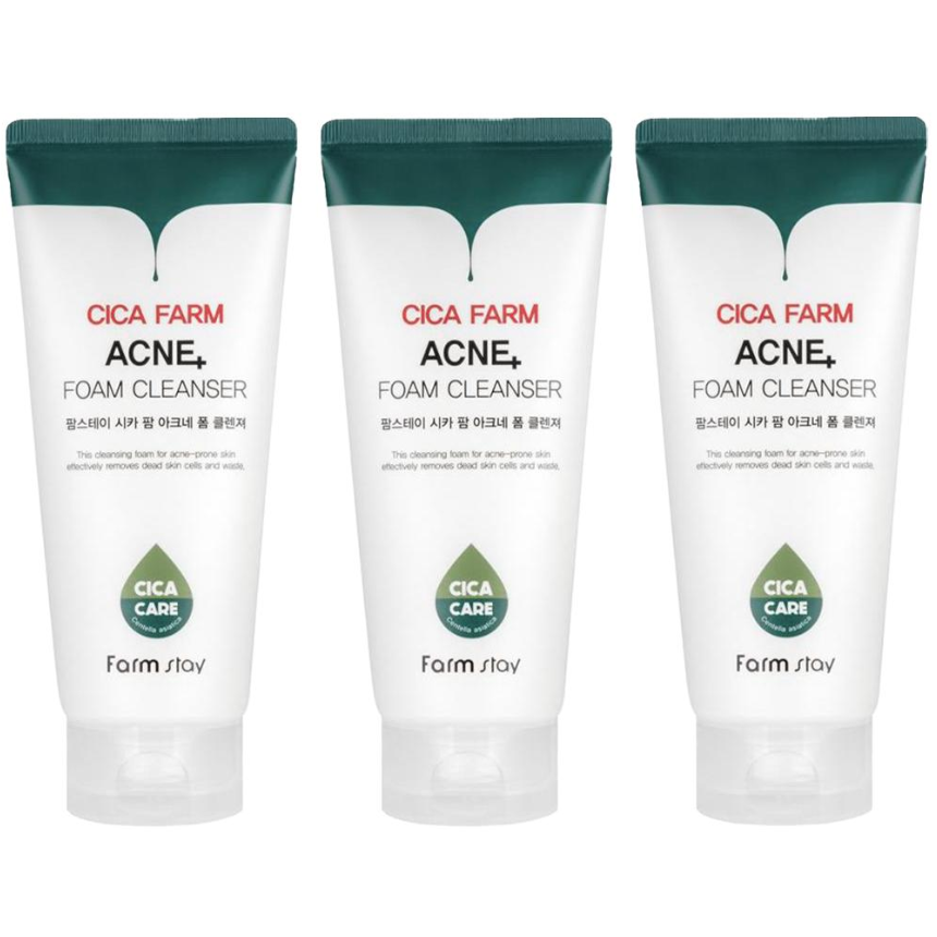FARM STAY Cica Farm Acne Foam Cleanser 180ml (3 Options)