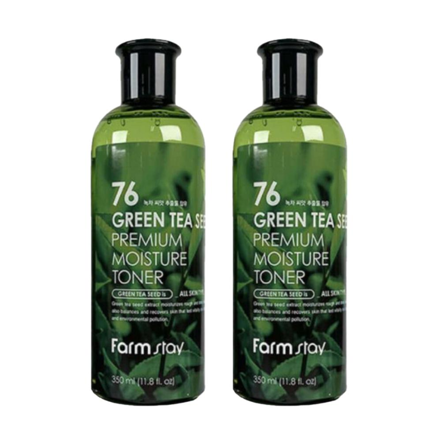 FARM STAY 76 Green Tea Seed Premium Moisture Toner, Emulsion 350ml (8 Options)