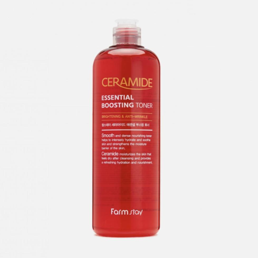 FARM STAY Ceramide Essential Boosting Toner 500ml (3 Options)