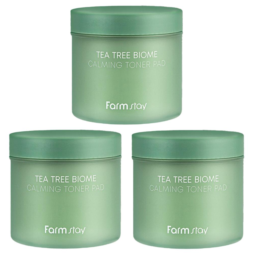 FARM STAY Tea Tree Biome Calming Toner Pad 140ml (3 Options)