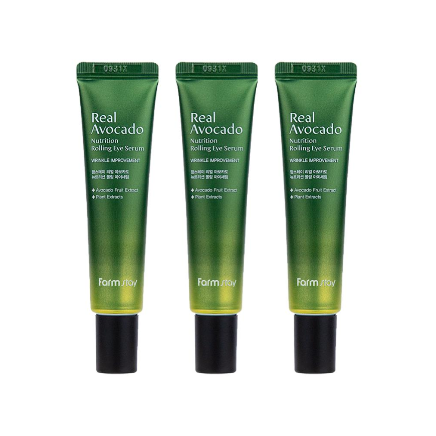 FARM STAY Real Avocado Nutrition Rolling Eye Serum 25ml (3 Options)