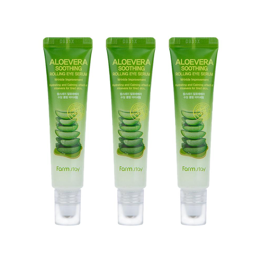 FARM STAY Aloe Vera Soothing Rolling Eye Serum 25ml (3 Options)