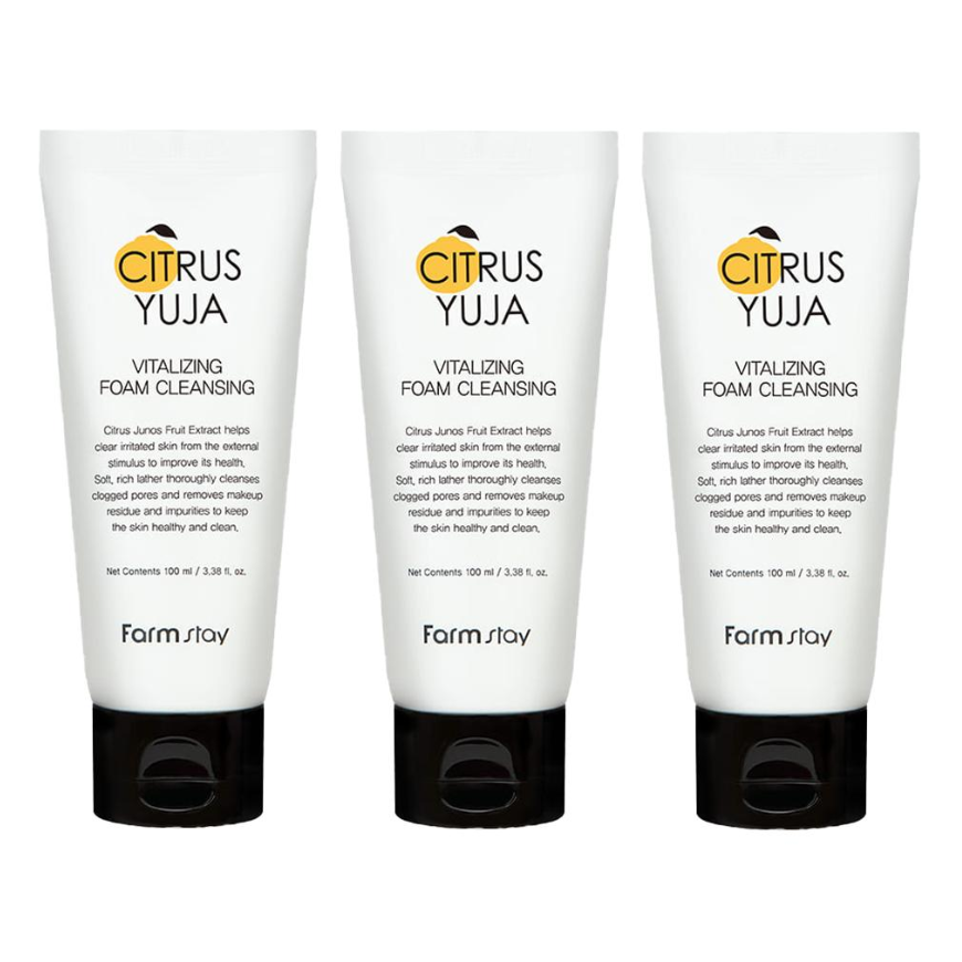 FARM STAY Citrus Yuja Vitalizing Foam Cleansing 100ml (3 Options)