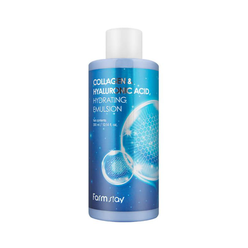 FARM STAY Collagen & Hyaluronic Acid Hydrating Emulsion 300ml (3 Options)
