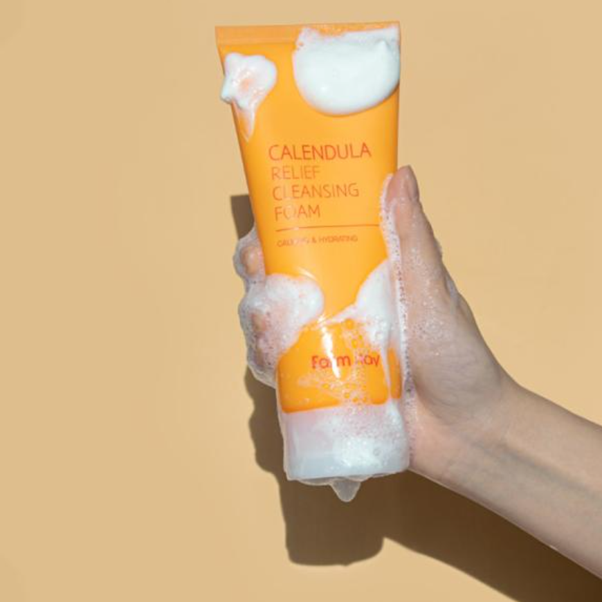FARM STAY Calendula Relief Cleansing Foam 180ml (3 Options)