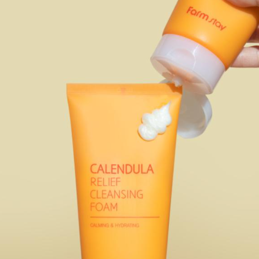 FARM STAY Calendula Relief Cleansing Foam 180ml (3 Options)