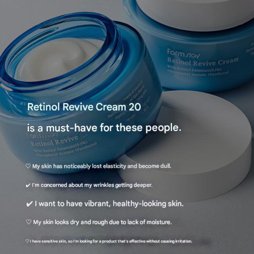 FARM STAY Retinol Revive Cream (3 Options)