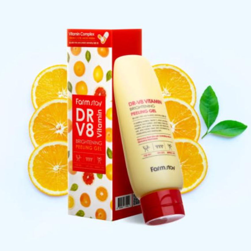 FARM STAY Dr. V8 Vitamin Brightening Peeling Gel (150ml / 5.07 fl.oz.) (3 Options)