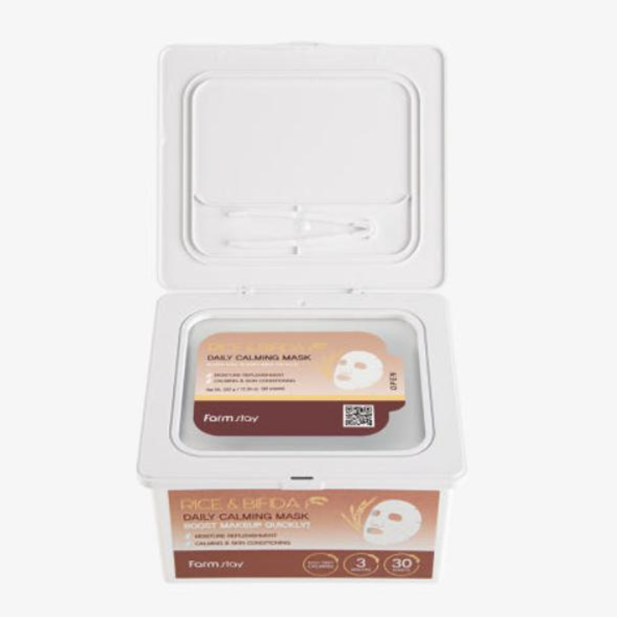 Farmstay Rice & Bifida Daily Calming Mask (350g  30 sheets) (3 Options)