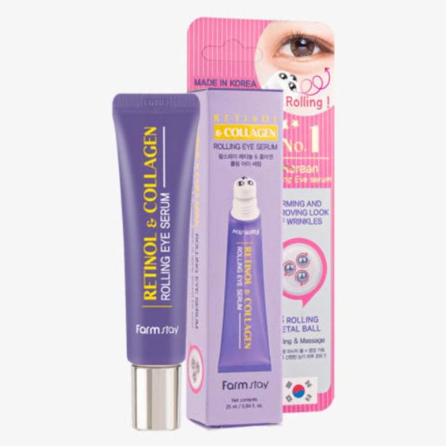 FarmStay Collagen Rolling Eye Serum 25ml  0.85 fl.oz. (10 Options)
