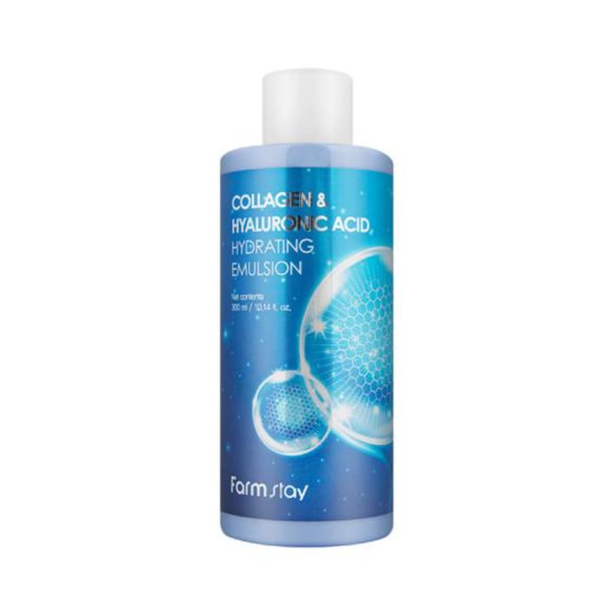 FARM STAY Collagen & Hyaluronic Acid Hydrating Emulsion 300ml (3 Options)