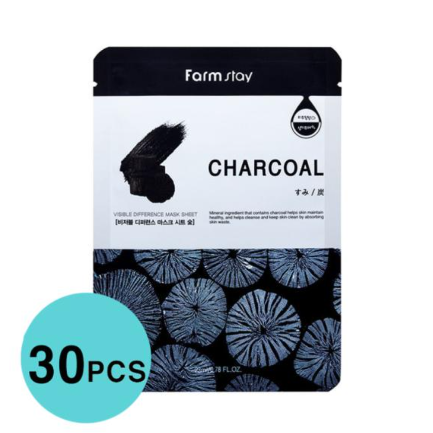 FARM STAY Visible Difference Mask Sheet Char-Coal (3 Options)