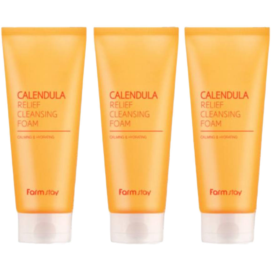 FARM STAY Calendula Relief Cleansing Foam 180ml (3 Options)