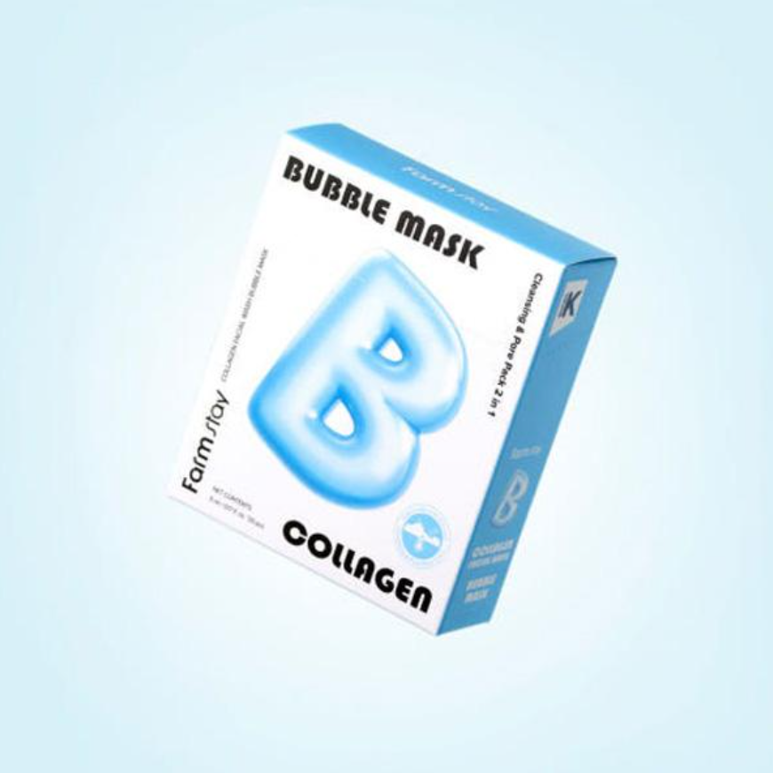FARM STAY Collagen or Cica Facial Wash Bubble Mask (7 Options)