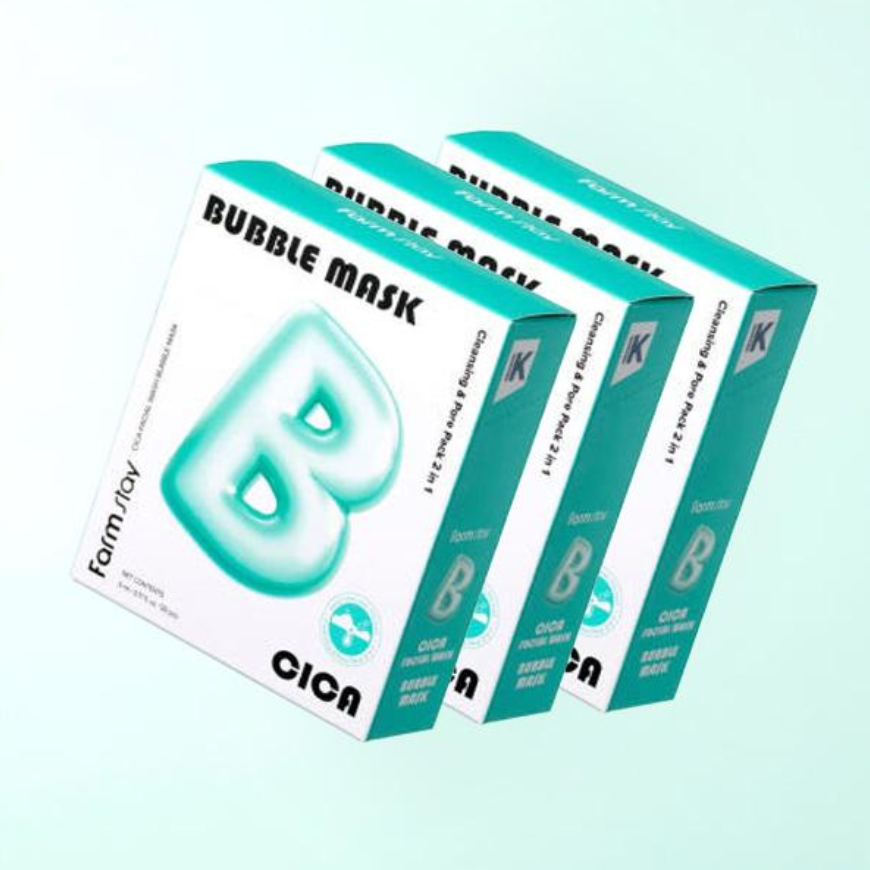 FARM STAY Collagen or Cica Facial Wash Bubble Mask (7 Options)