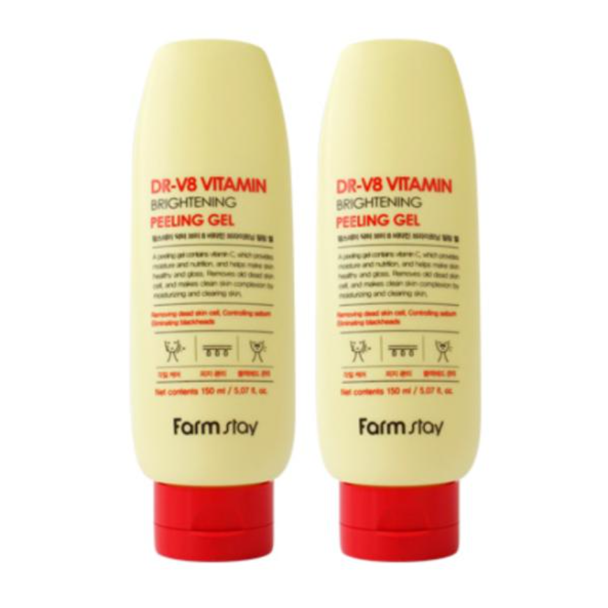 FARM STAY Dr. V8 Vitamin Brightening Peeling Gel (150ml / 5.07 fl.oz.) (3 Options)