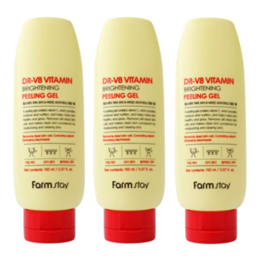FARM STAY Dr. V8 Vitamin Brightening Peeling Gel (150ml / 5.07 fl.oz.) (3 Options)