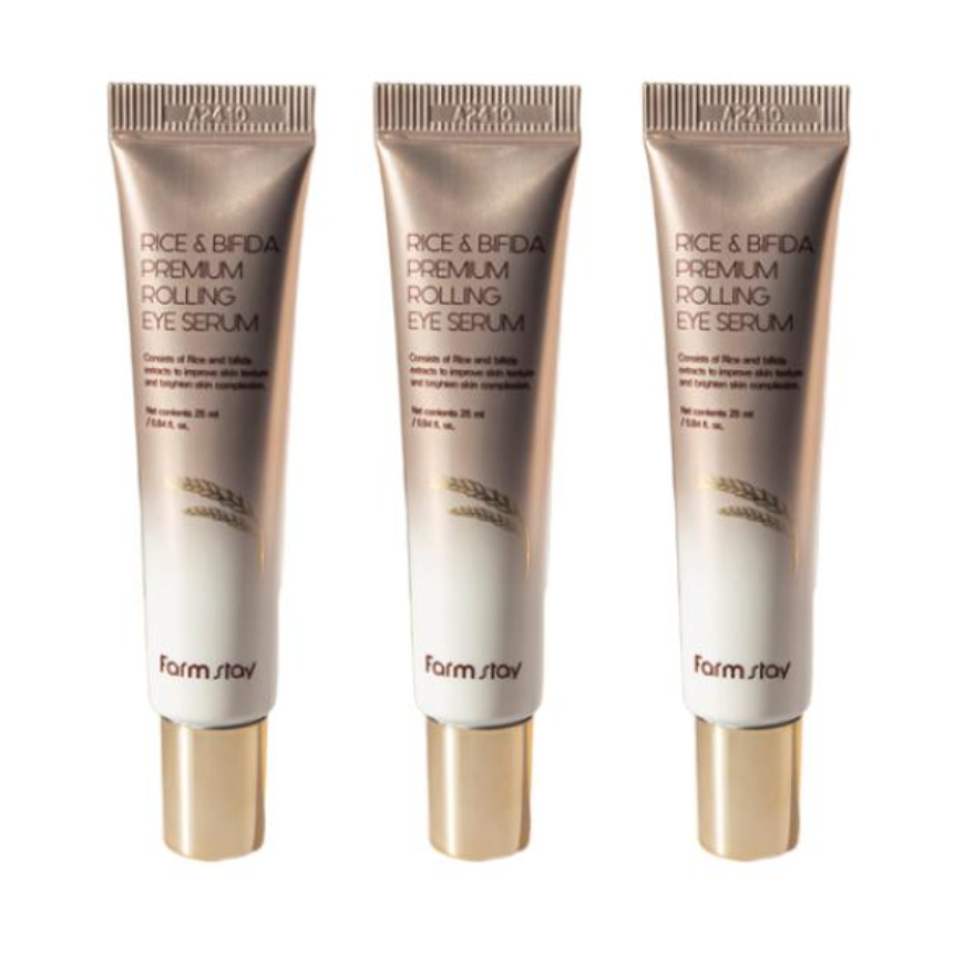 Farmstay Rice & Bifida Premium Rolling Eye Serum (25ml  0.85 fl.oz.) (3 Options)