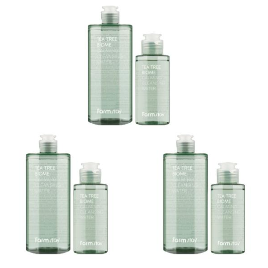 FarmStay Tea Tree Biome Calming Cleansing Water Special Set (400ml + 100ml / 13.52 Fl.oz. + 3.38 Fl.oz.) (3 Options)