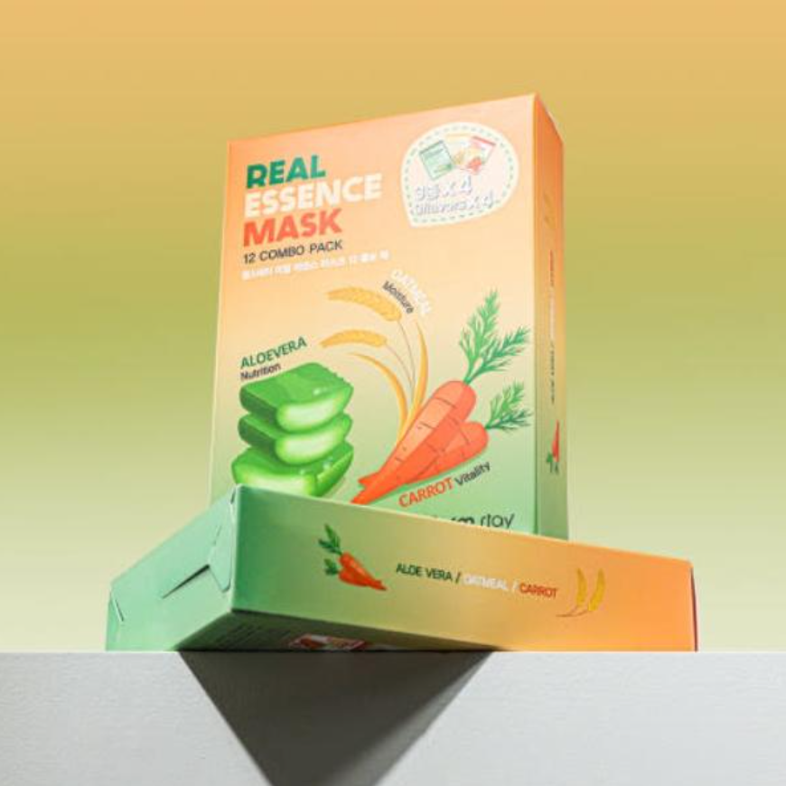 FarmStay Real Essence Mask Combo Pack Ver.2 (1BOX / 12 Sheets) 23ml (3 Options)