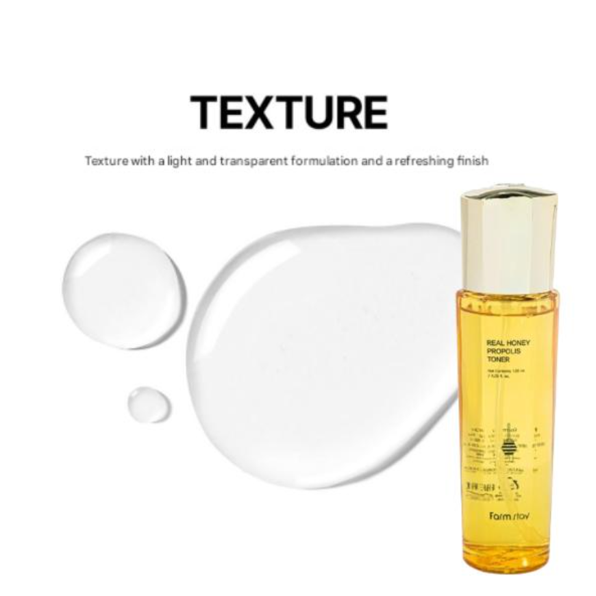 FarmStay Real Honey Propolis Toner 120ml , Essence 100ml, Cream 50ml (10 Options)
