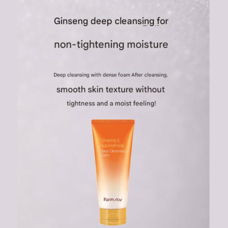 FarmStay Ginseng & Niacinamide Cleansing Oil (300ml  10.14 fl.oz.), Deep Cleansing Foam (180ml  6.08 fl.oz.) (7 Options)