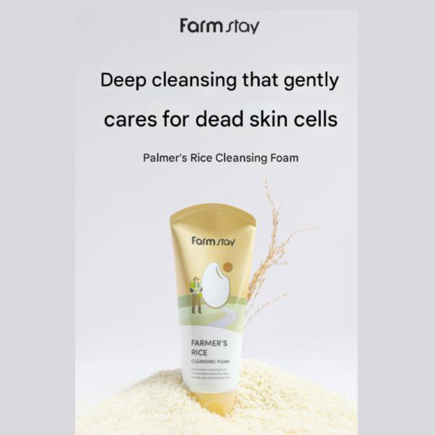 FarmStay Farmer’s Rice Cleansing Foam (180ml) (3 Options)