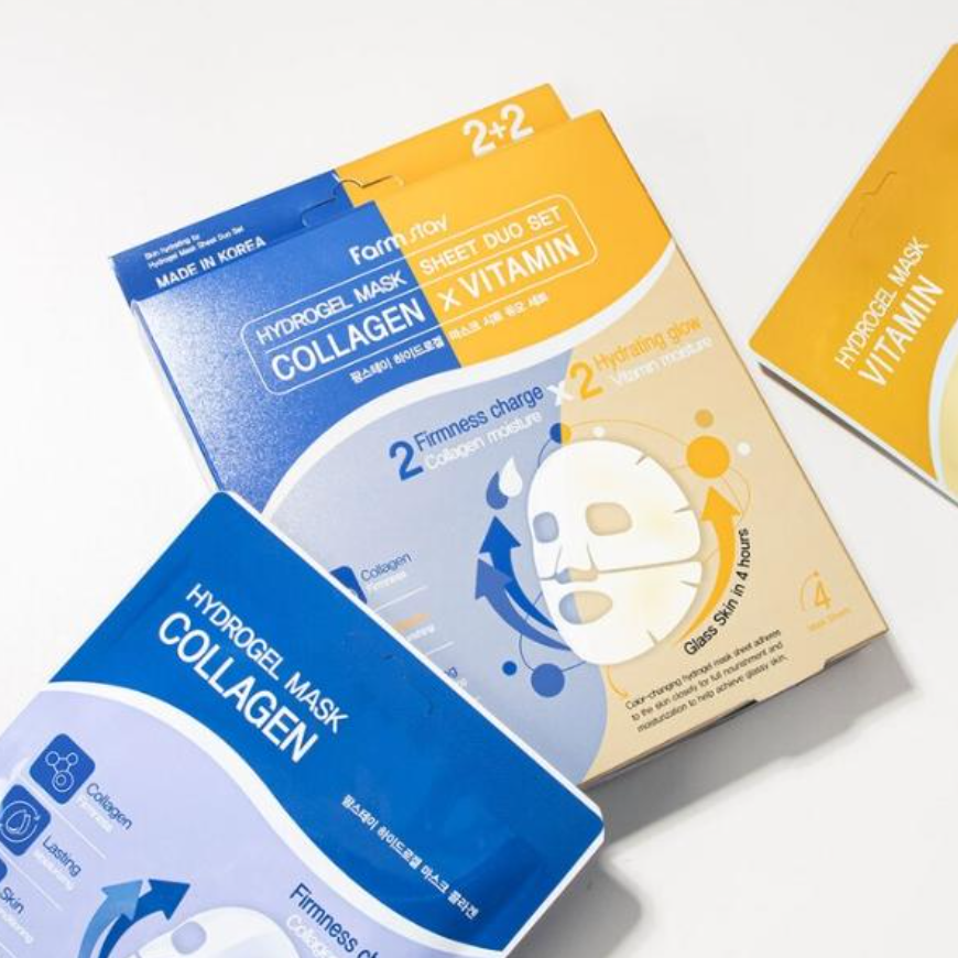 FarmStay Hydrogel Mask Sheet Duo Set 1box (4 sheets) 25g  (3 Options)