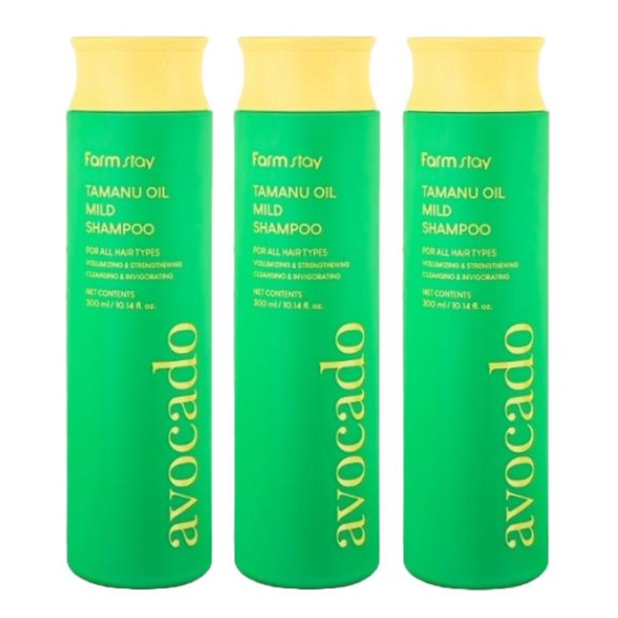 FARM STAY Tamanu Oil Mild Shampoo – Avocado (300ml  10.14 fl.oz.) , Hibiscus (300ml  10.14 fl.oz.) (7 Options)