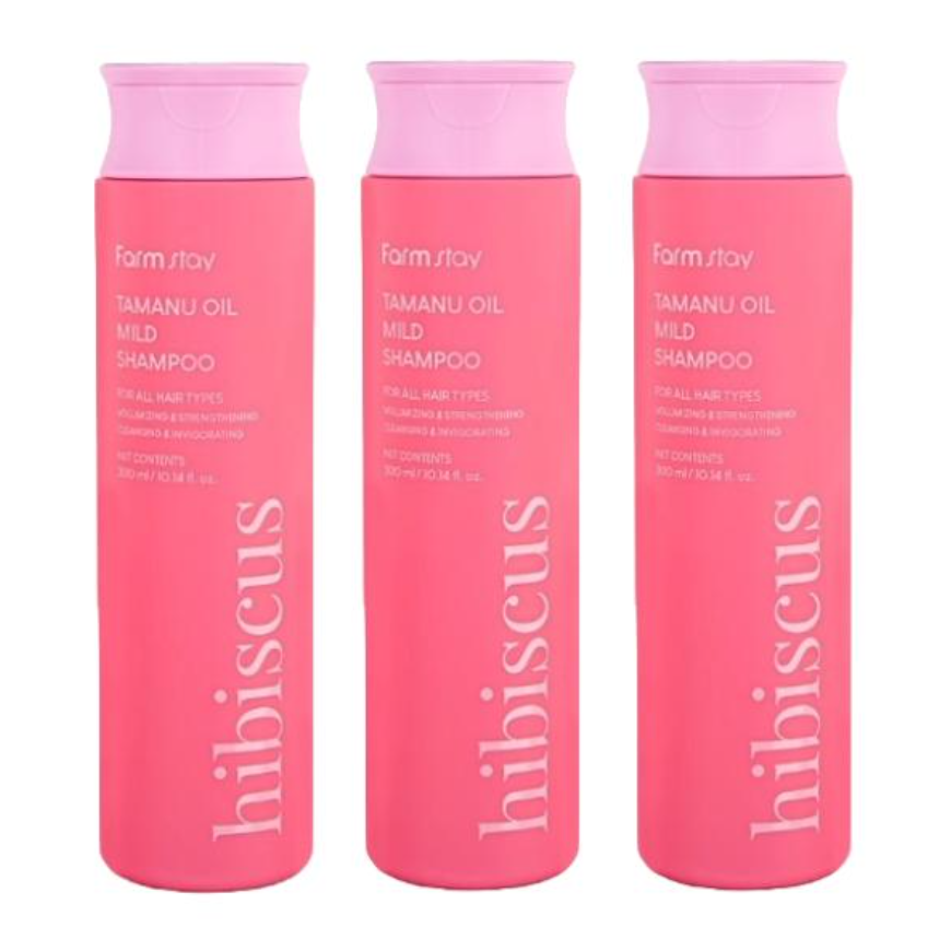 FARM STAY Tamanu Oil Mild Shampoo – Avocado (300ml  10.14 fl.oz.) , Hibiscus (300ml  10.14 fl.oz.) (7 Options)