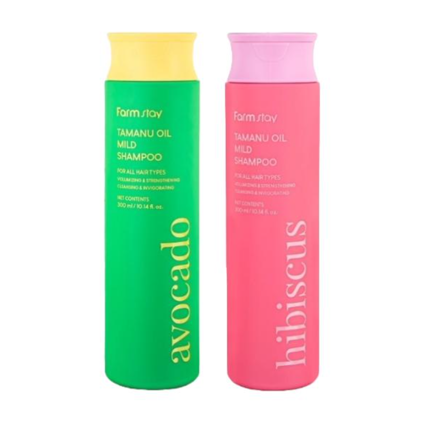 FARM STAY Tamanu Oil Mild Shampoo – Avocado (300ml  10.14 fl.oz.) , Hibiscus (300ml  10.14 fl.oz.) (7 Options)