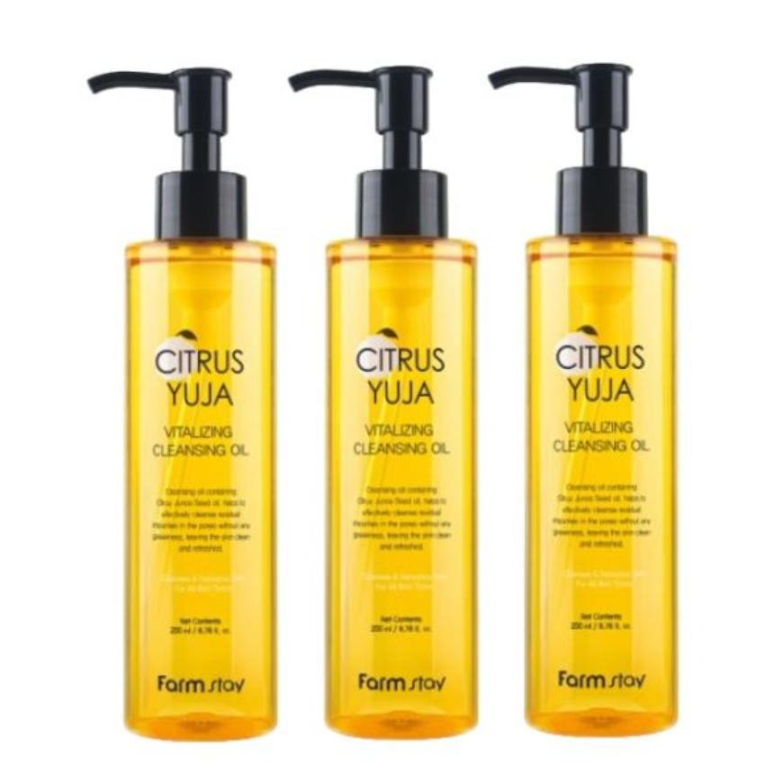 FarmStay Citrus Yuja Vitalizing Cleansing Oil (200ml  6.76 fl.oz.) (3 Options)