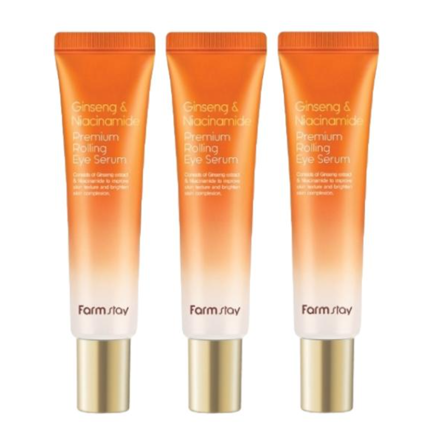 FarmStay Ginseng & Niacinamide Premium Rolling Eye Serum (25ml  0.85 fl.oz.) (3 Options)