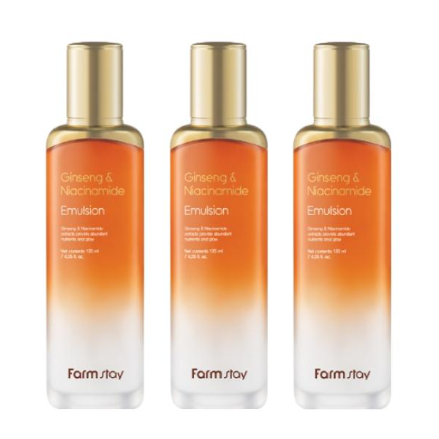 FarmStay Ginseng & Niacinamide Toner 150ml , Serum 35ml , Emulsion120ml , Cream 55ml (15 Options)
