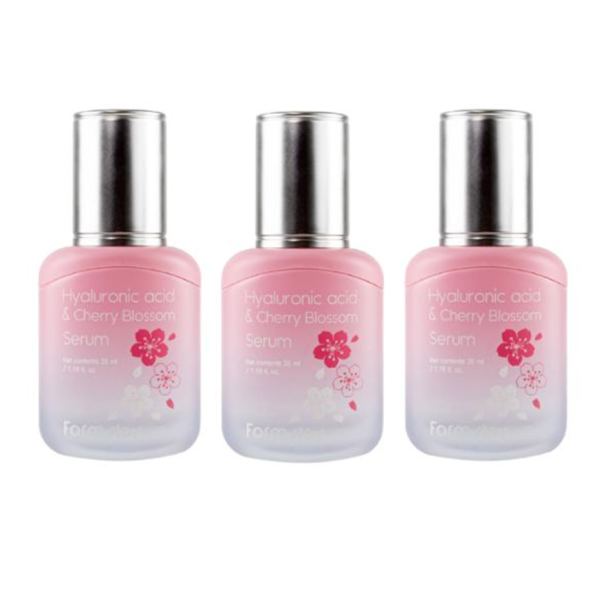 FarmStay Hyaluronic Acid & Cherry Blossom Toner 150ml, Emulsion 120ml, Serum 35ml, Cream 55ml (15 Options)