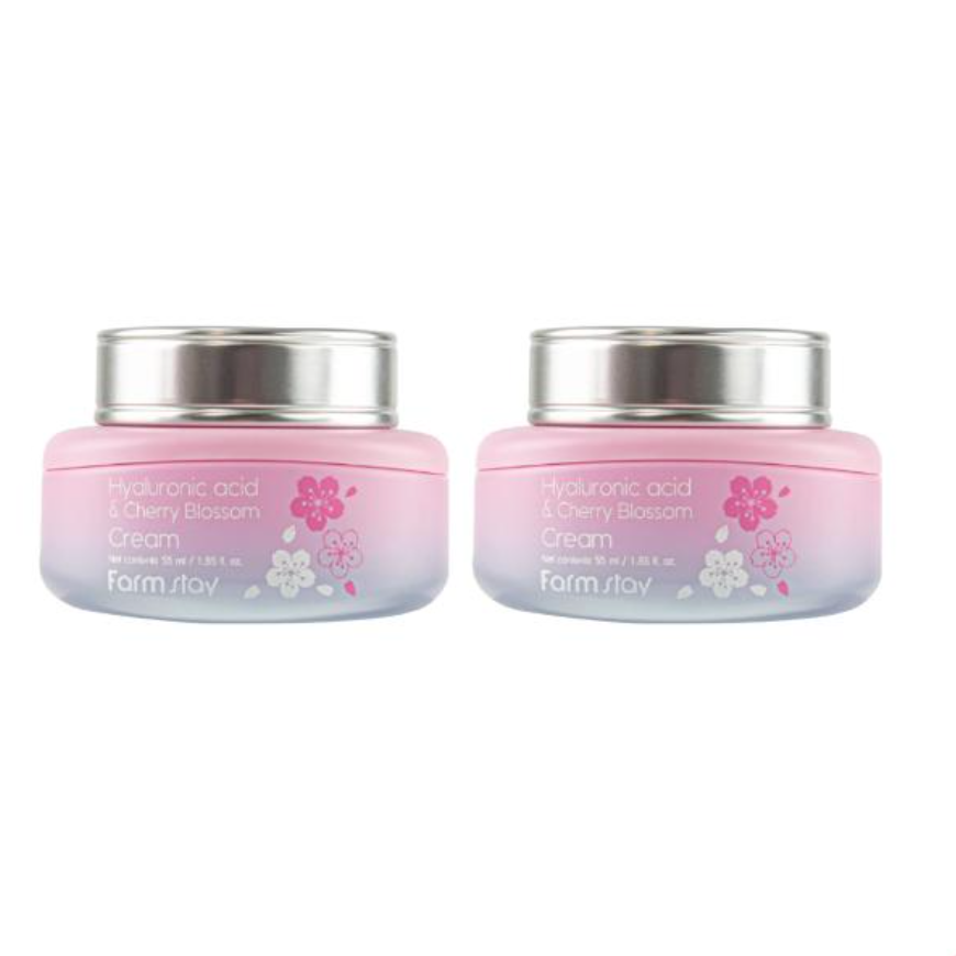 FarmStay Hyaluronic Acid & Cherry Blossom Toner 150ml, Emulsion 120ml, Serum 35ml, Cream 55ml (15 Options)