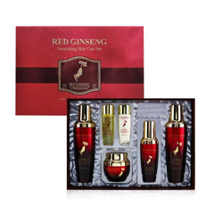 3W CLINIC Red Ginseng Nourishing Skin Care Set of 4 (Toner+Emulsion+Cream+Serum)