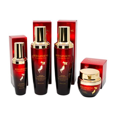 3W CLINIC Red Ginseng Nourishing Skin Care Set of 4 (Toner+Emulsion+Cream+Serum)
