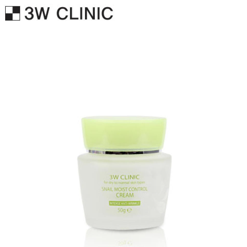 3W CLINIC Snail Moist Control Cream 50g (3 Options)