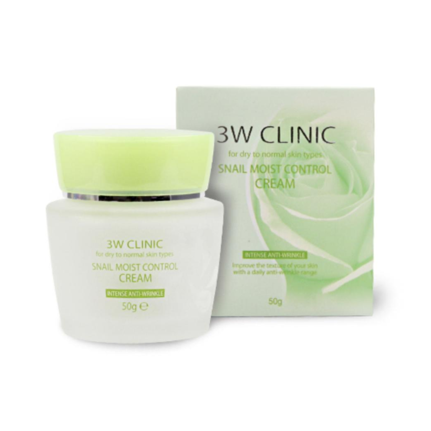 3W CLINIC Snail Moist Control Cream 50g (3 Options)