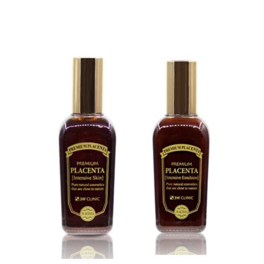 3W CLINIC Premium Placenta Intensive Skin (Toner) 145ml, Emulsion 145ml (3 Options)