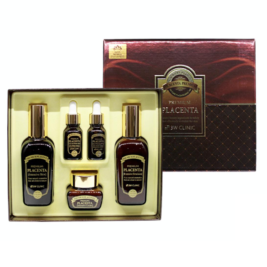 3W CLINIC Premium Placenta Skin Care 3 Set (Toner+Emulsion+Cream)