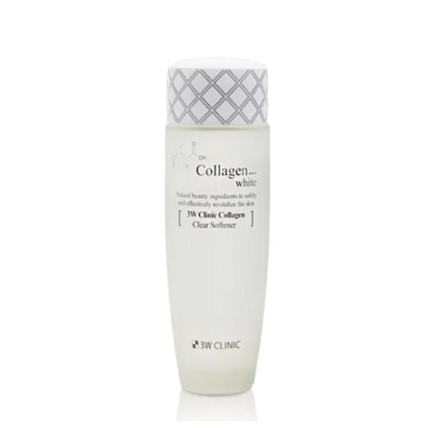 3W CLINIC Collagen Clear Softener(Toner) 150ml, Emulsion 150ml (3 Options)
