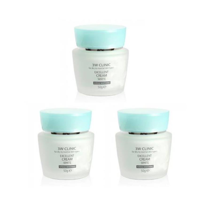 3W CLINIC Excellent White Cream 50g (3 Options)